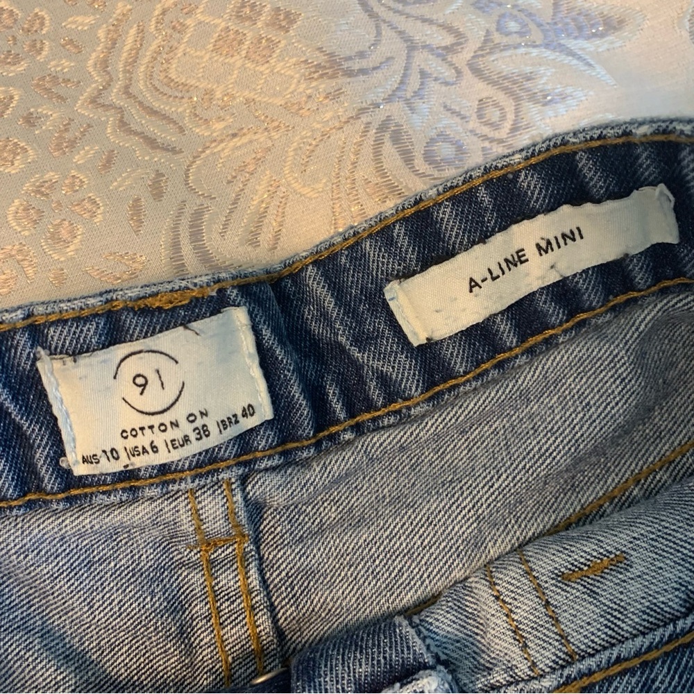 High Rise Denim Mini Skirt - Picture 4 of 5